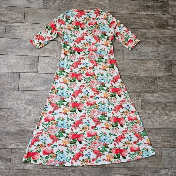 Measeor Short Sleeve Floral Maxi Dress Size XXL - Picture 15 of 15